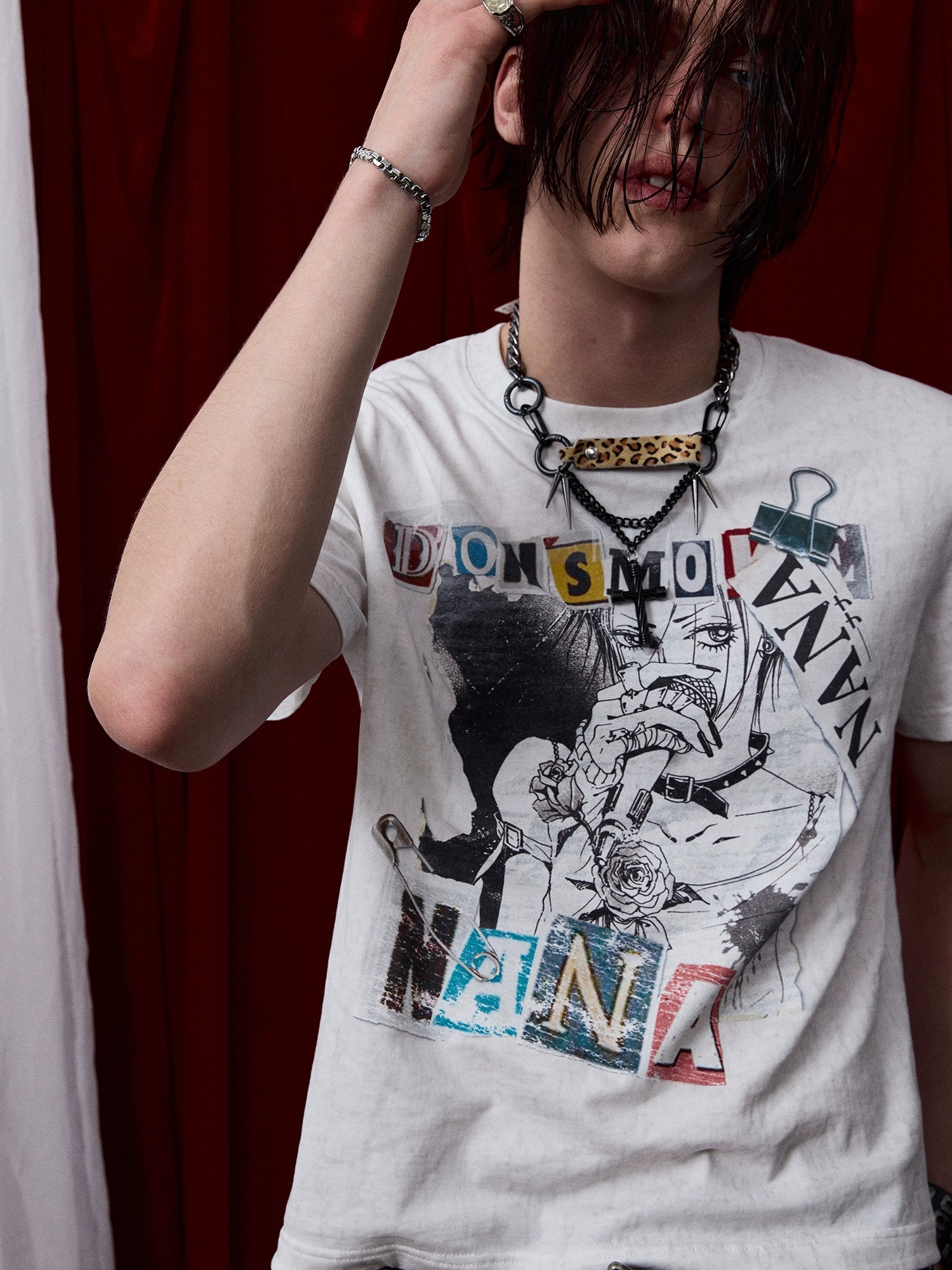 DSM Retro Collage Style Portrait Print Tee