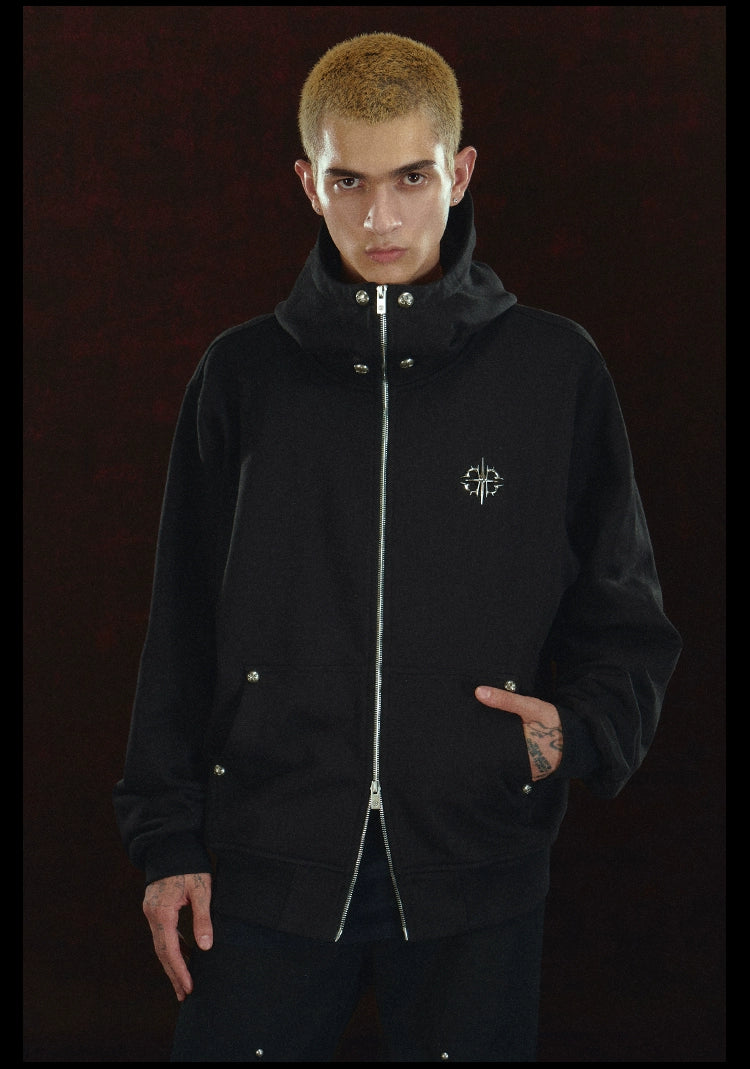 DICETINY Loose Casual Knitted Printed Cardigan Jacket