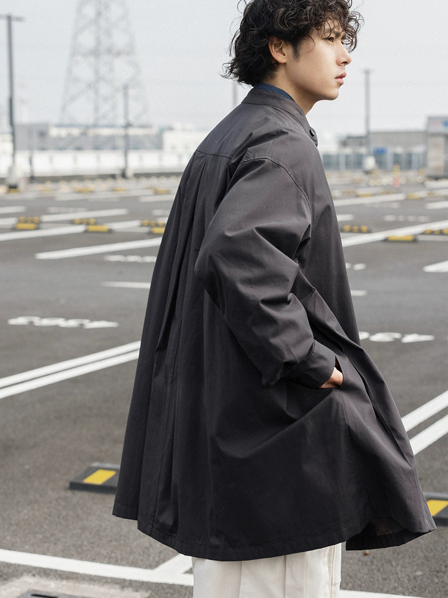 NOEARS Retro Medium and Long Single-breasted Trench Coat