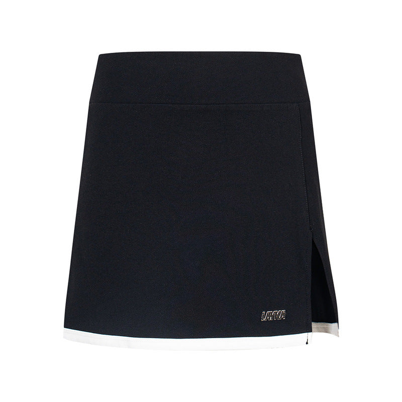 Nariele Hem Split Design Niche Versatile A-word Skirt