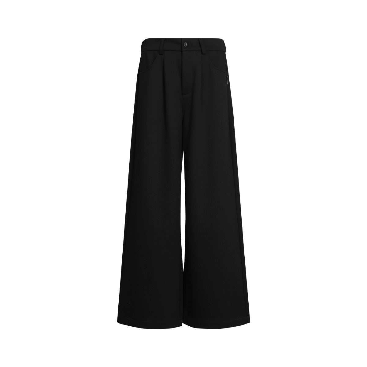 FUNKYFUN Semi-elastic Waist Suit Pleated Straight-leg Pants