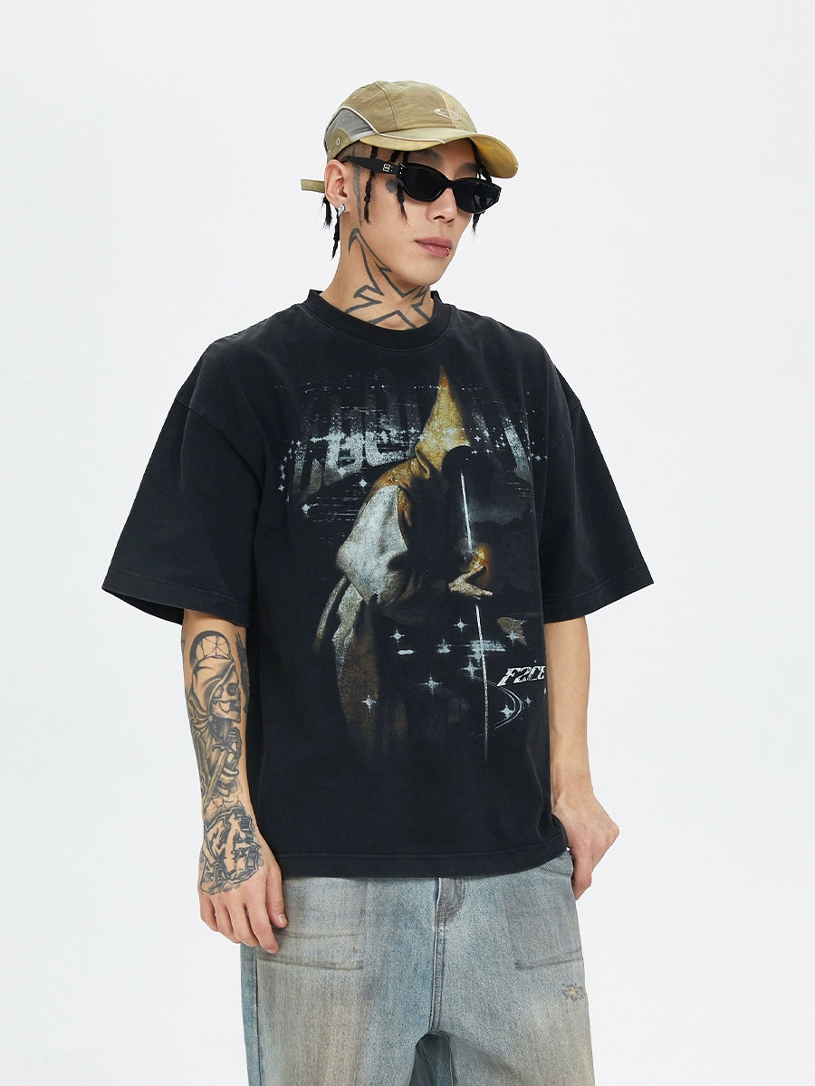 F2CE Vintage High Street Trend Printed Tee