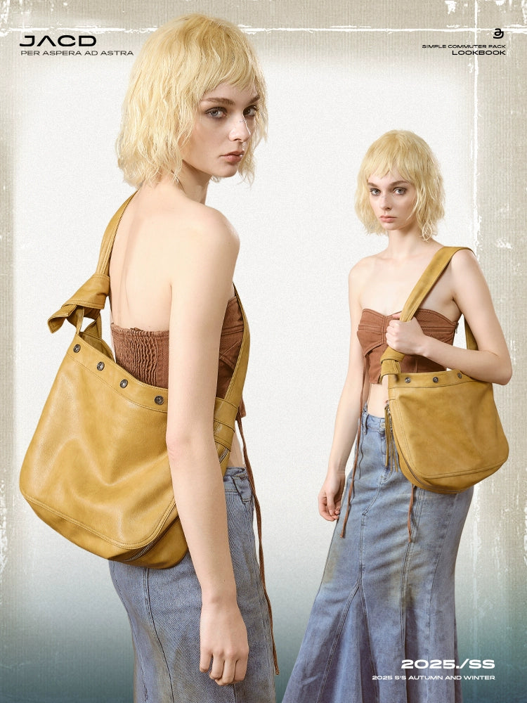 JACD Large Capacity Commuter Bucket Bag