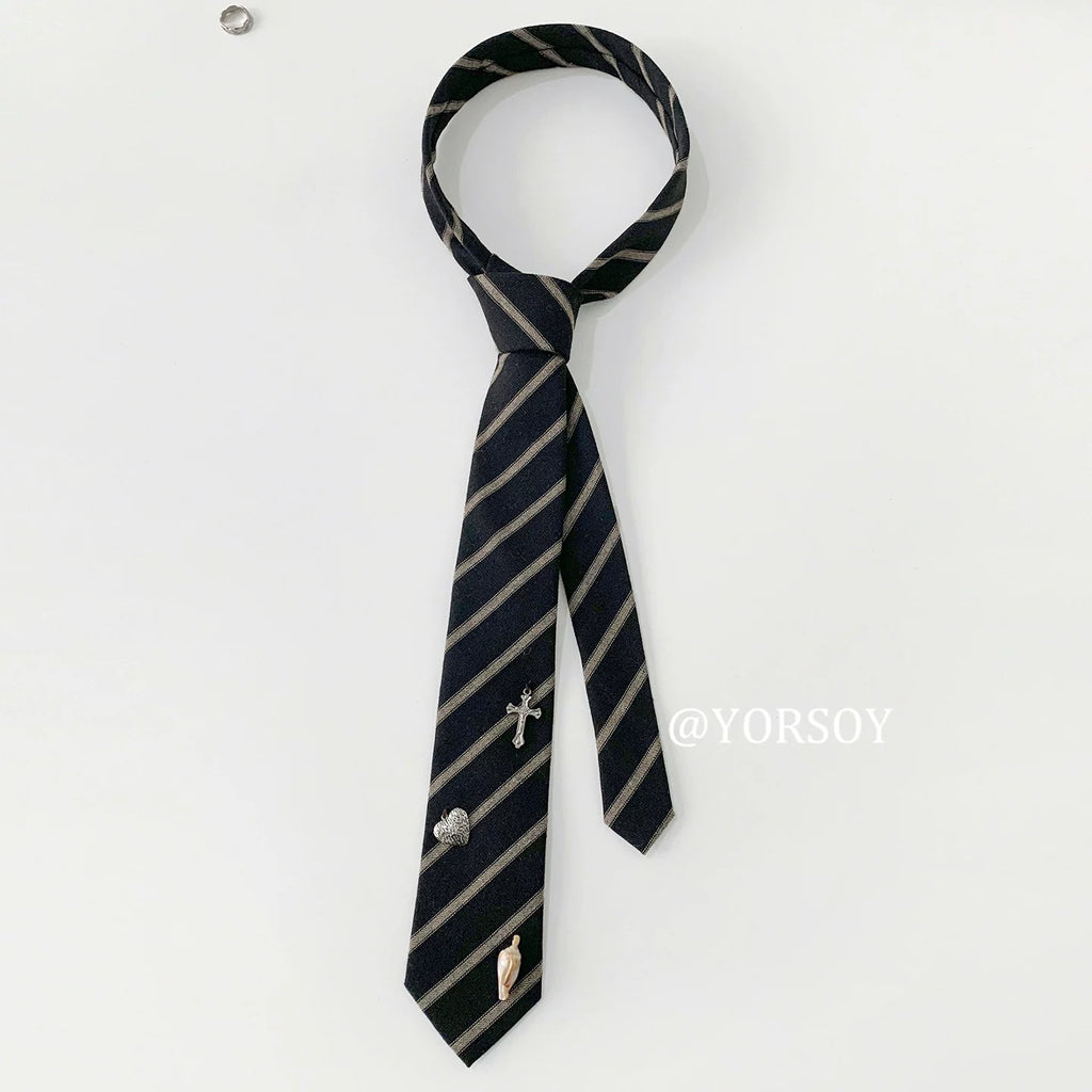YORSOY Vintage College Style Y2K Tie