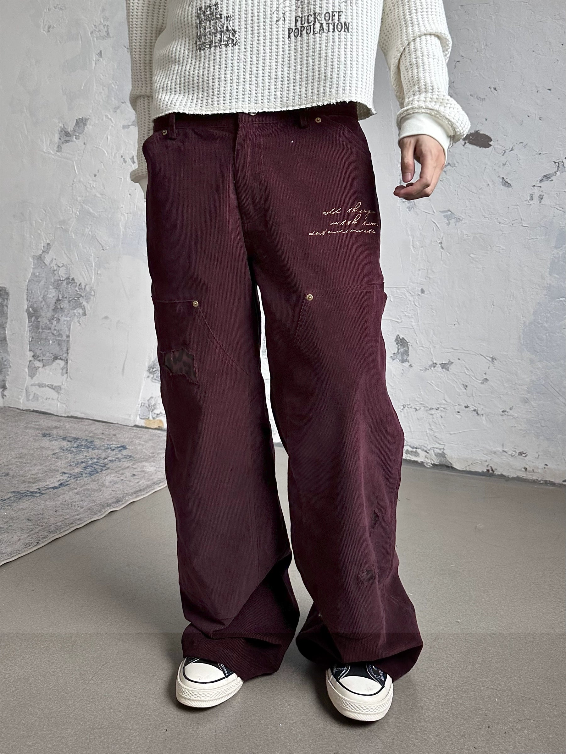 Erole "engraved" Embroidered Leopard Print Vintage Overalls