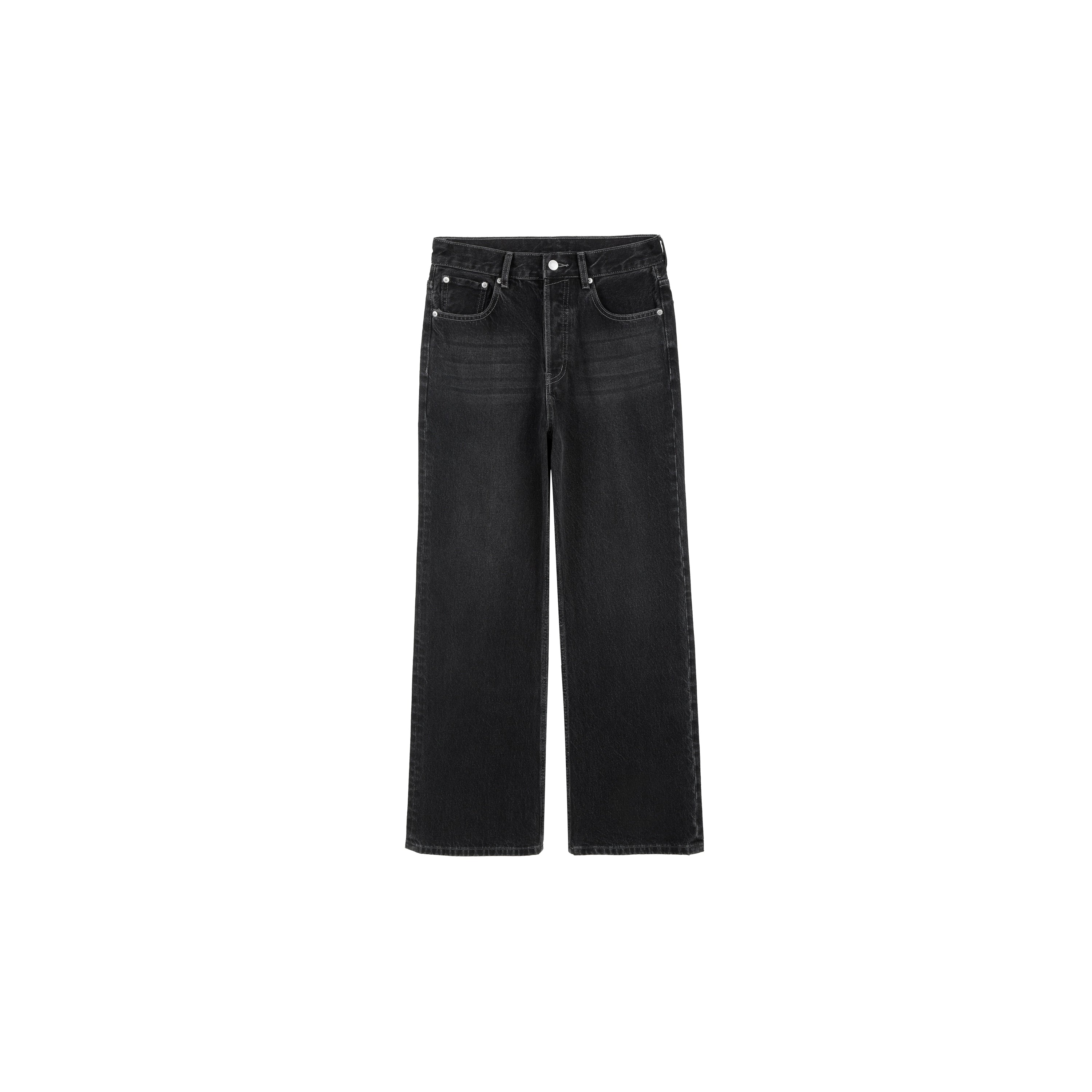 PLUS NO LOGO Washed Old Loose and Micro-pulled Jeans