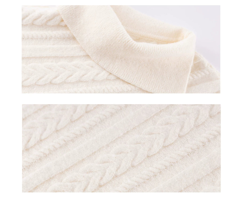 Ariseism Vintage Thickened Turtleneck Knitted Sweater