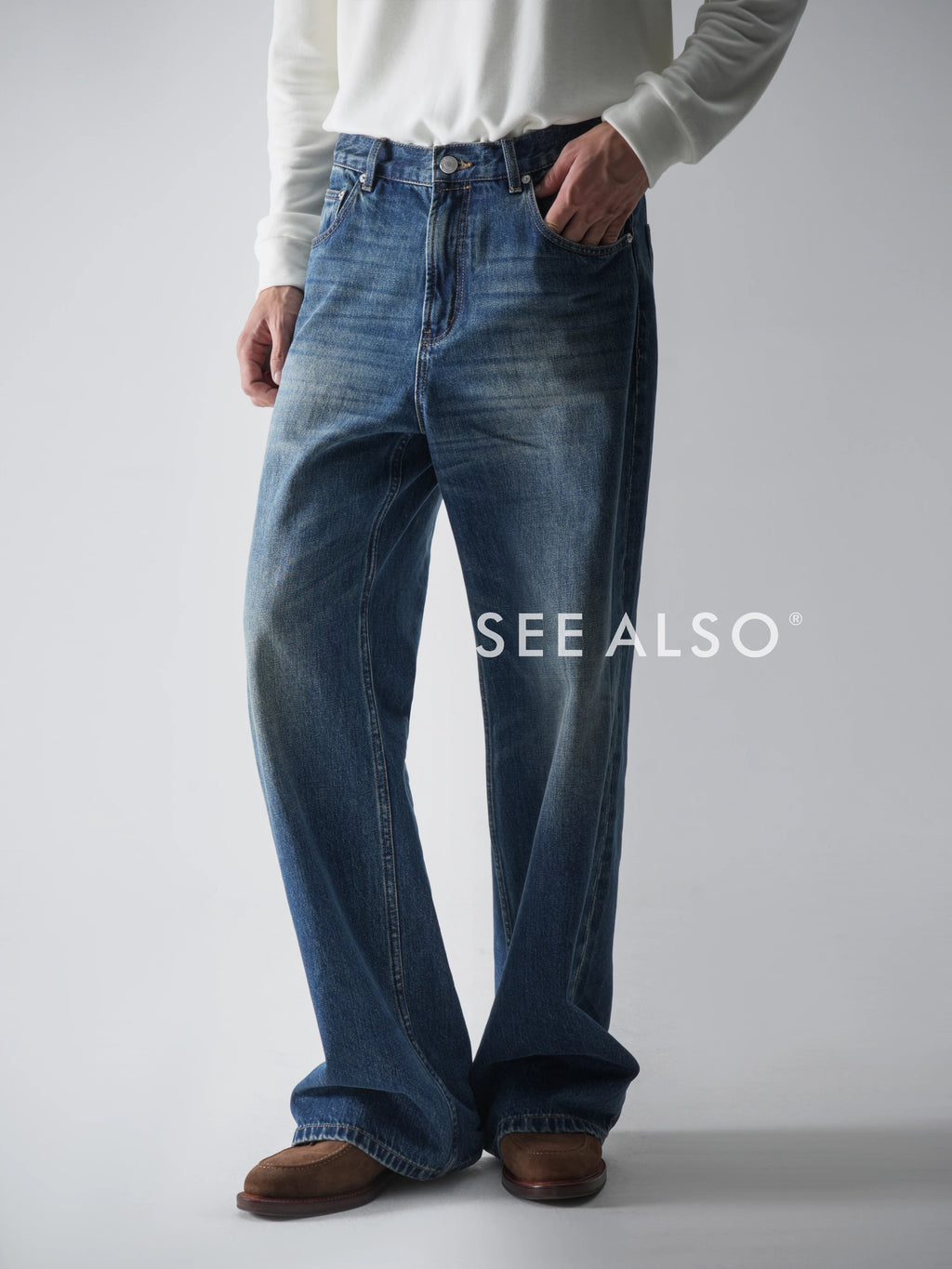 SEE ALSO Super Worsted Combed Cotton Straight Slack Jeans