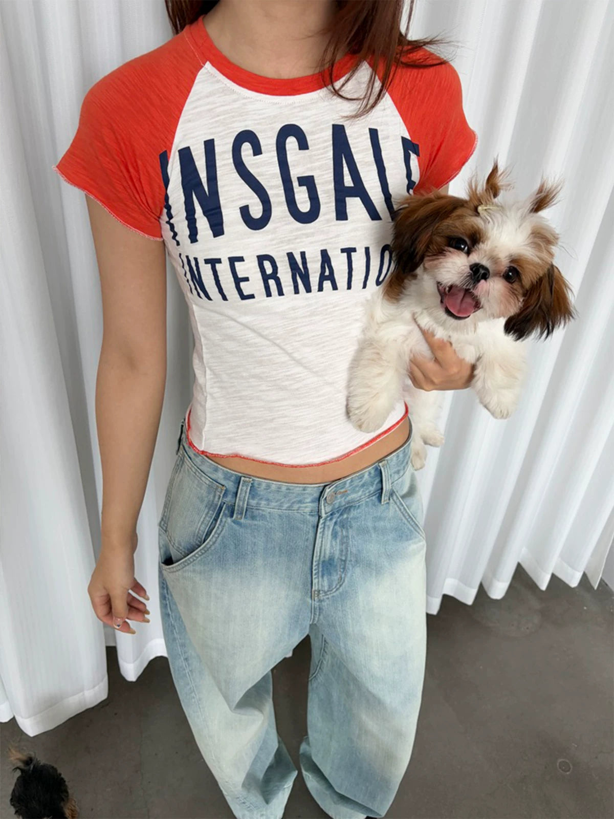 InsGale Slim Fit Rough Sleeve Tee