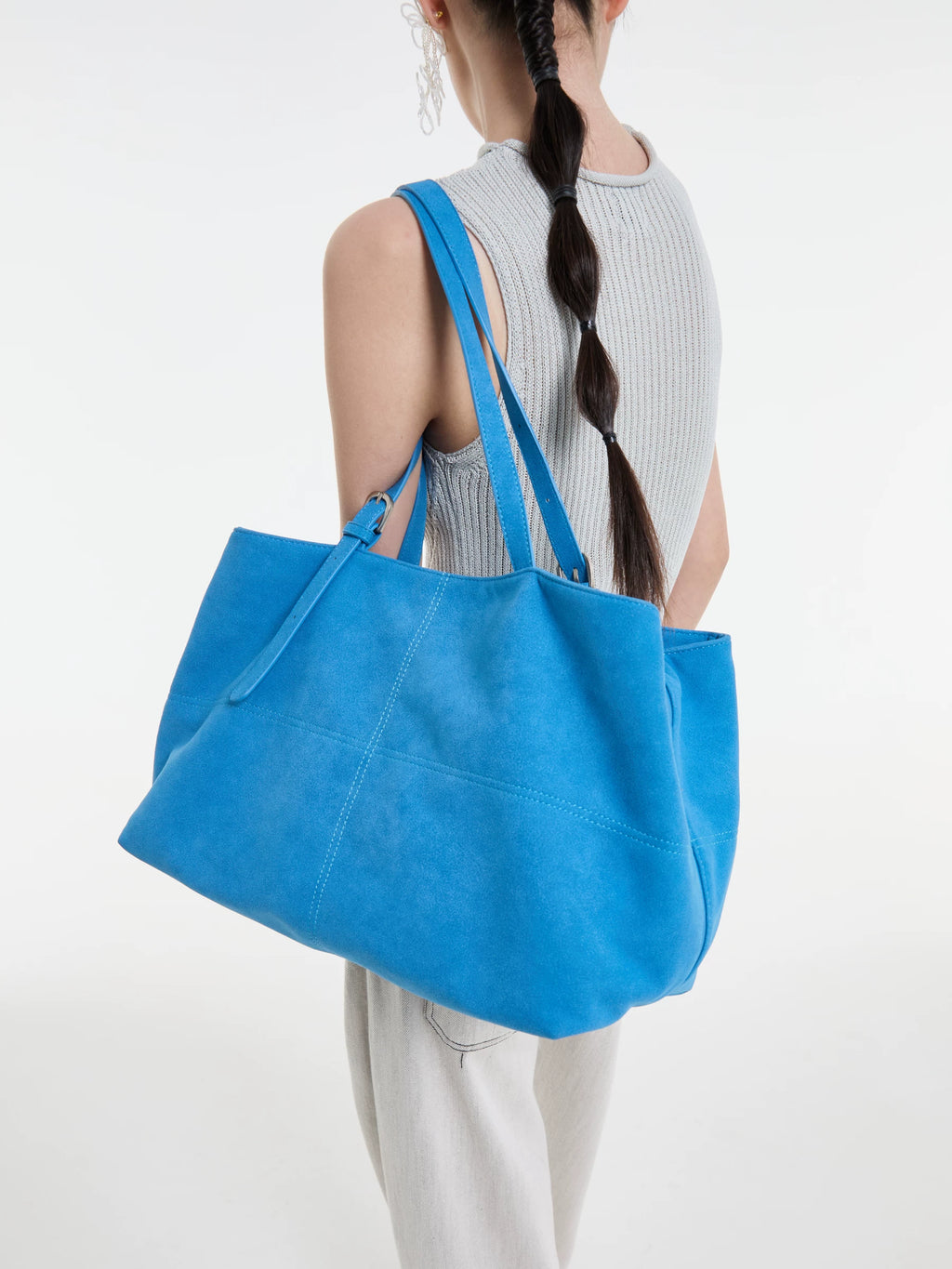 DirtySix Matte Large Capacity Soft Leather Tote Bag