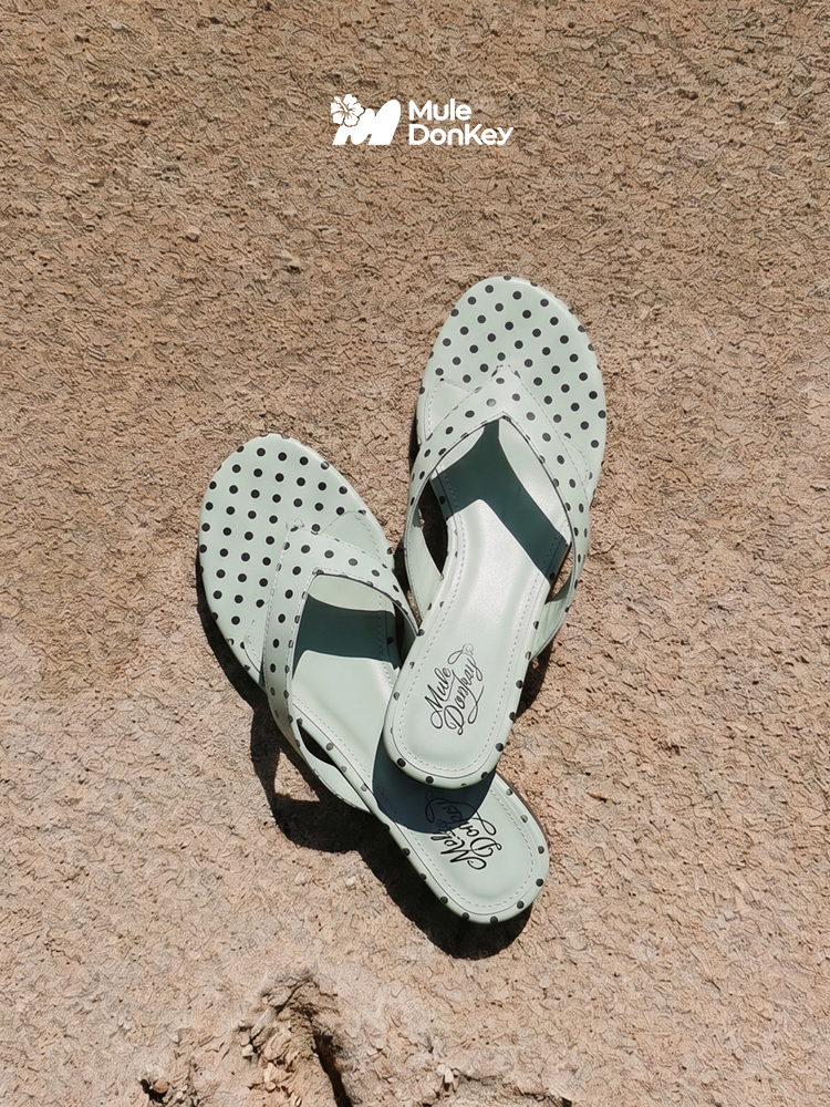 Donkey Polka Dots with Thick Heels