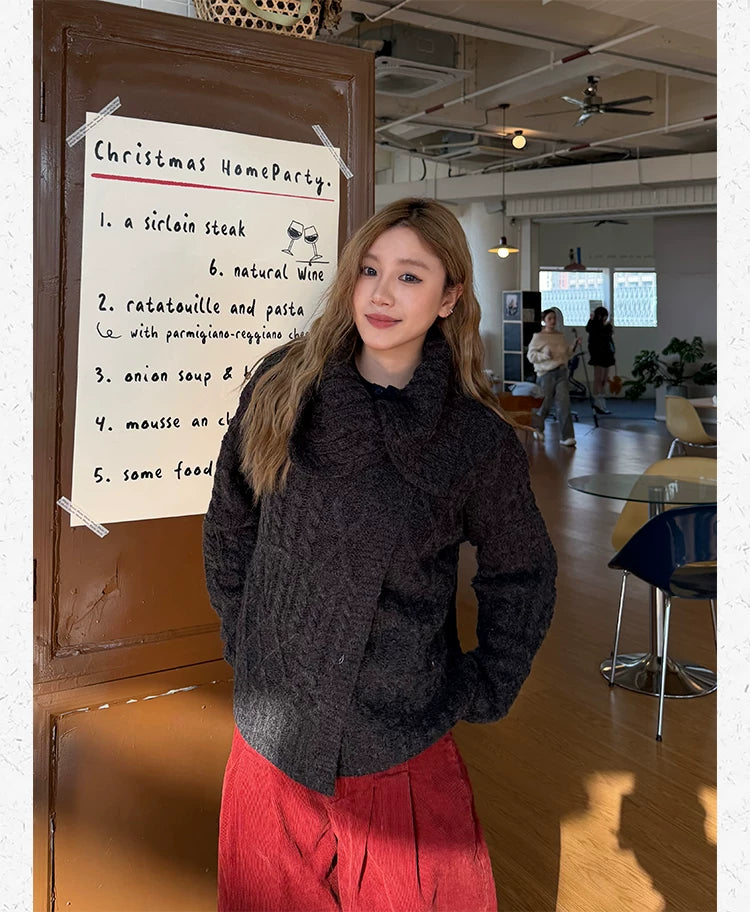 CCYE Lapel Lazy Sweater Jacket