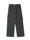 11KN Retro Three-dimensional Large Pocket Straight Slacks