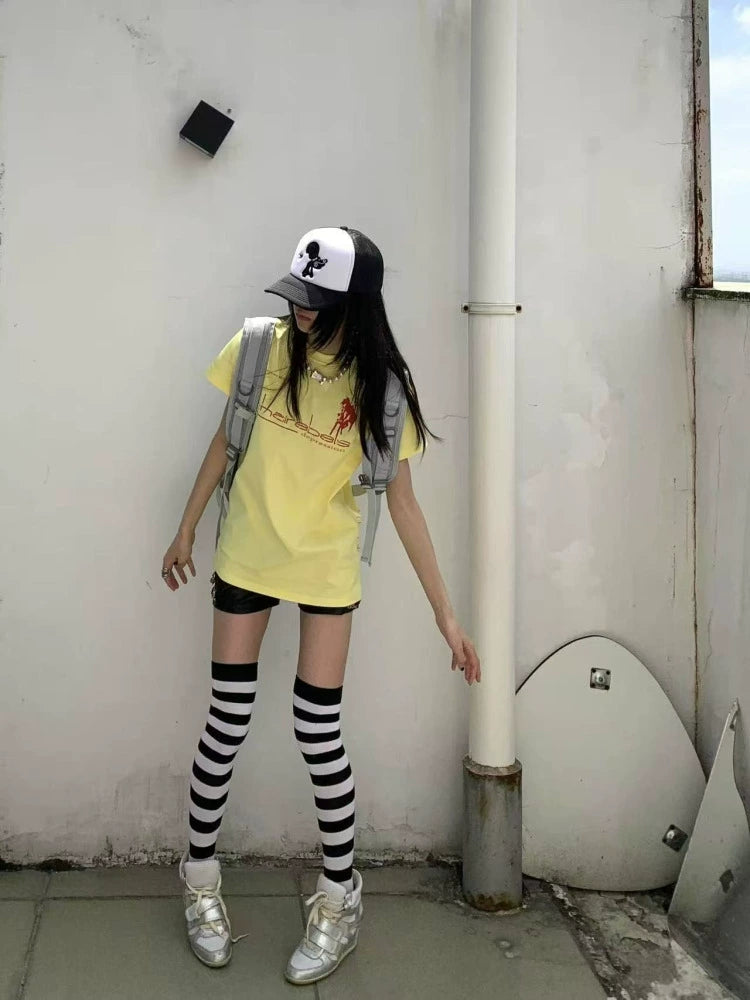 CHAI Horse Mark Printing Bright Slim Tee