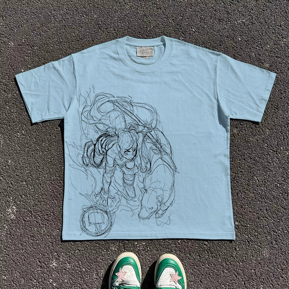 Wang Youbing Studio! Ink Volly 220g 100% Cotton Tee