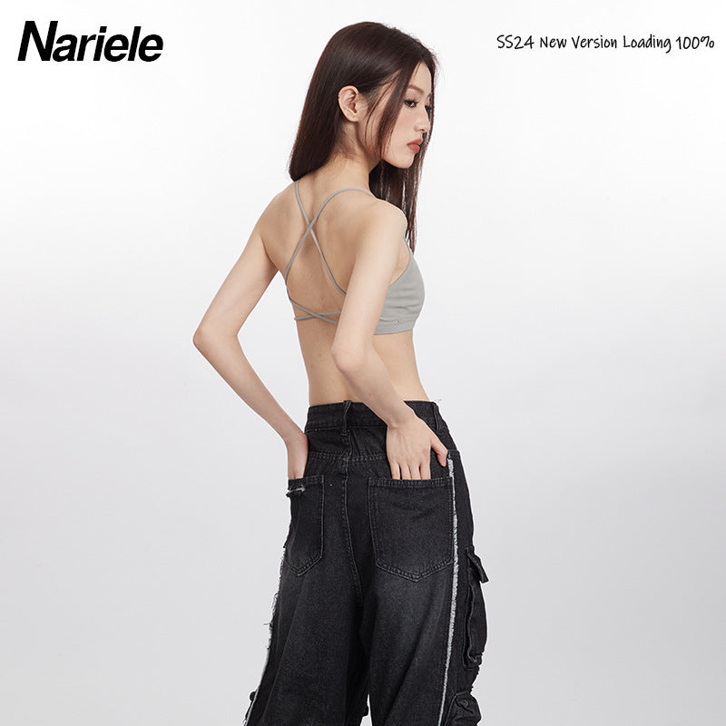 Nariele Cross Sling Back Tub Top