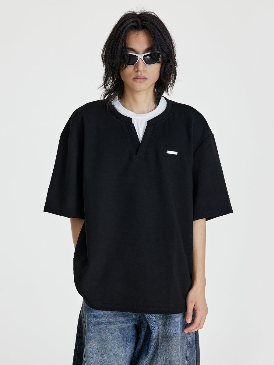 (NMK) fake Two short-sleeved Relaced Tee