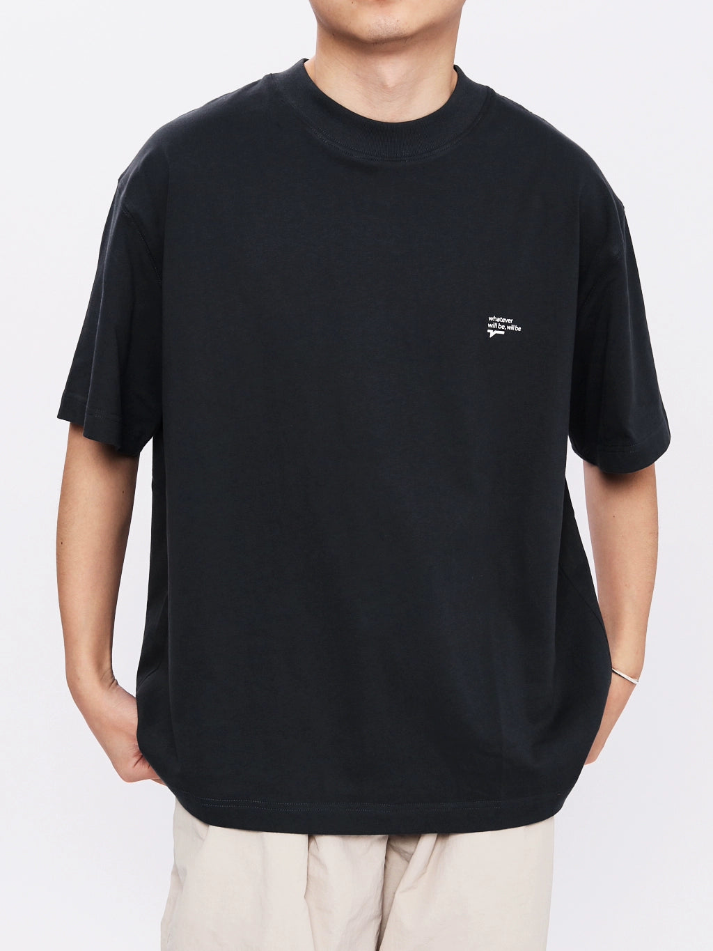 AWT Casual Versatile Crew Neck Printed Loose Tee