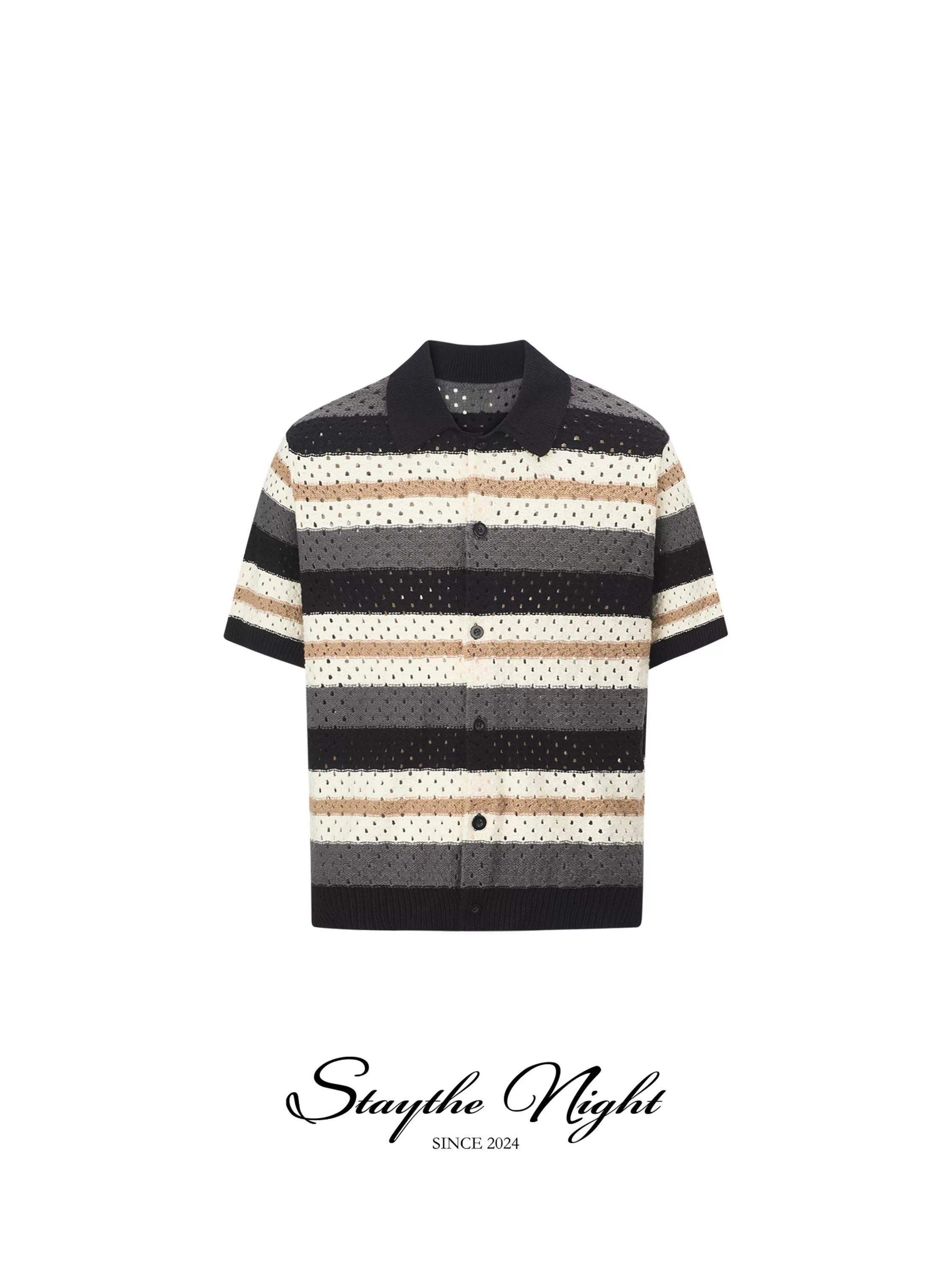 Stay The Night Knitted Short Sleeve Shirt