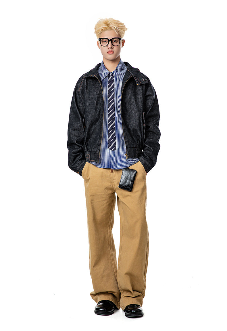 MADEEXTREME original cow short wide boxy harrington coat jacket