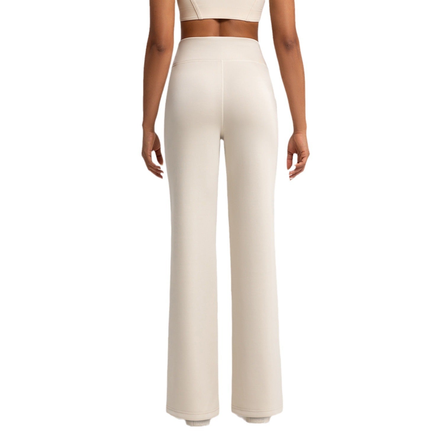 Athena Lulu Loose Straight-leg Pants with High Rise Nude Sports Yoga Pants