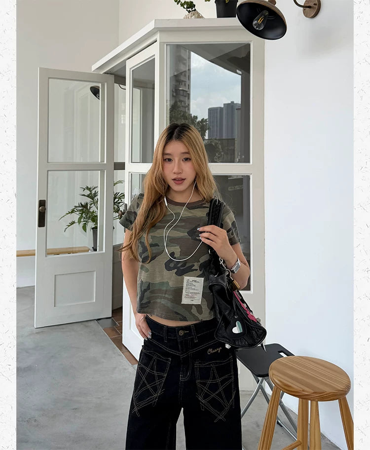 CCYE Camouflage Old Loose Tee