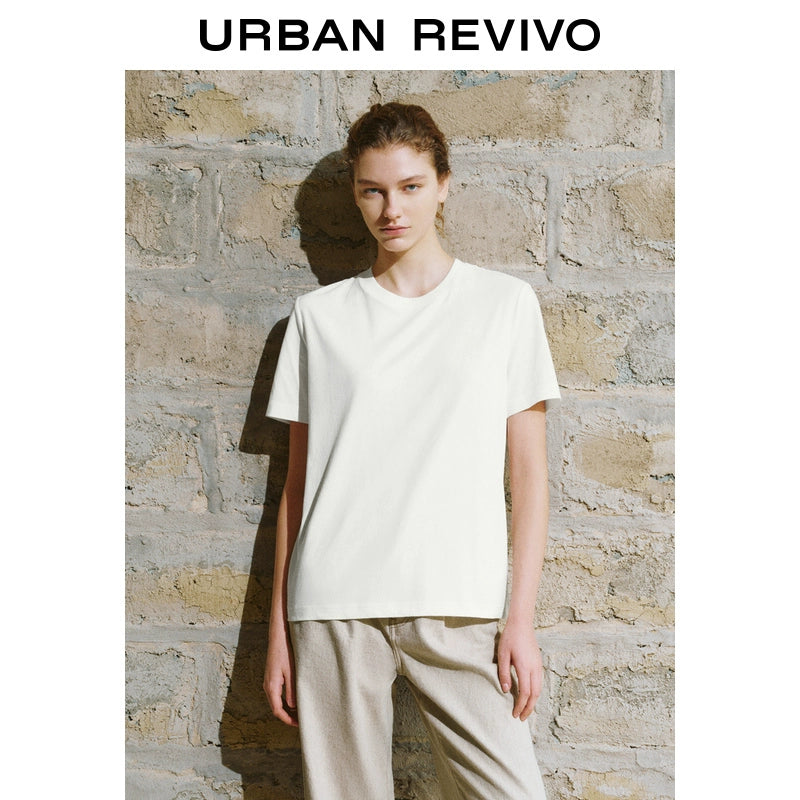 URBAN REVIVO Casual Versatile Loose Short Sleeve T-Shirt
