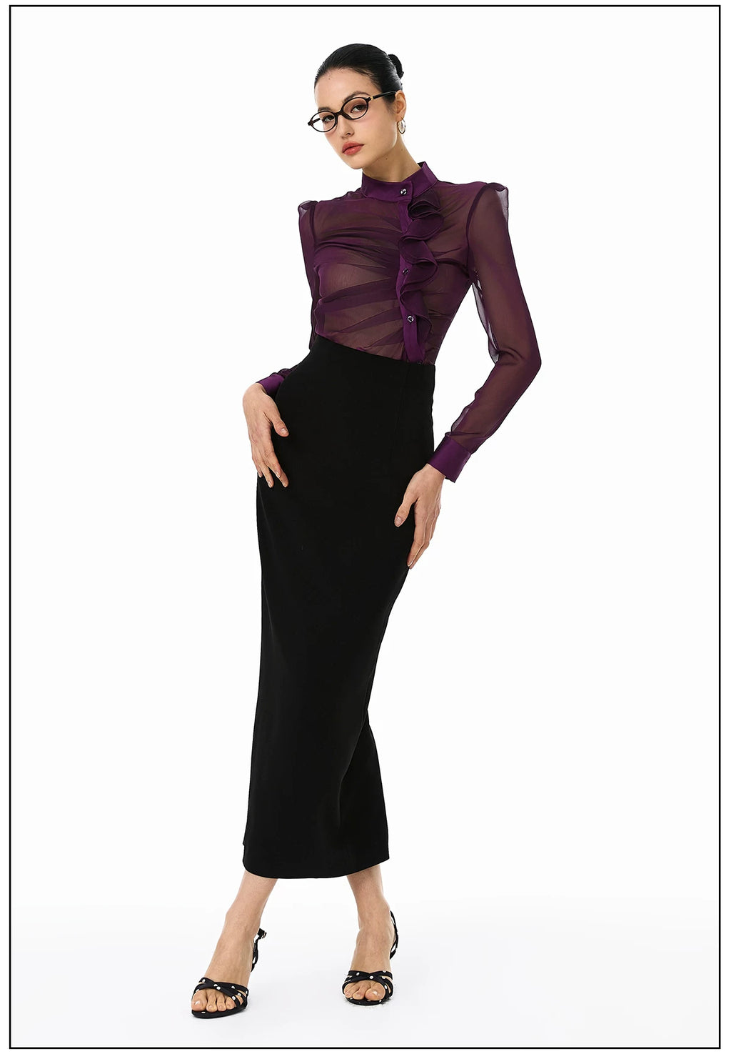 FINDYAWINGS Tulle Satin Shirt