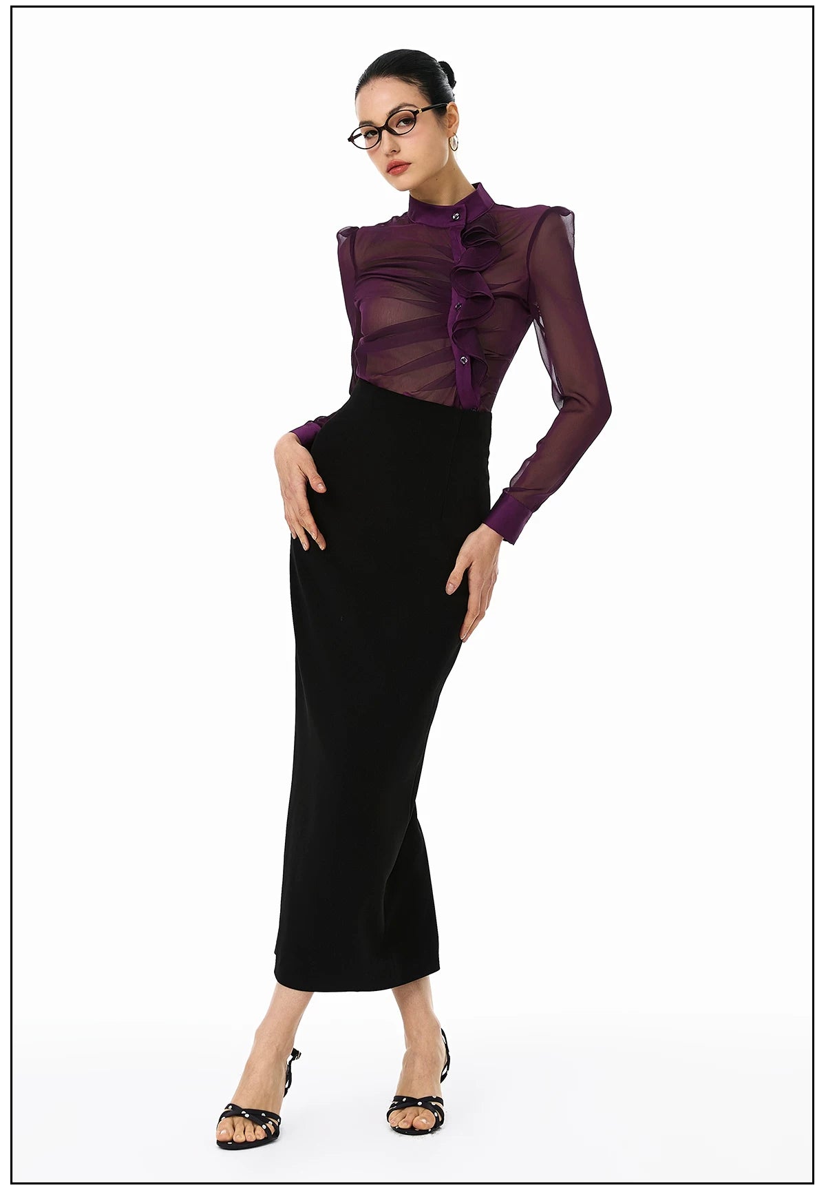 FINDYAWINGS Tulle Satin Shirt