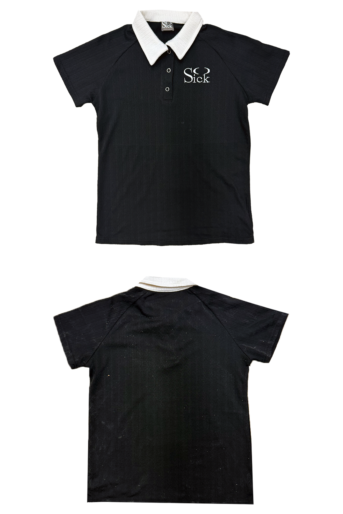 SoSick Metal Buckle Knitted Twist Embroidered POLO Shirt