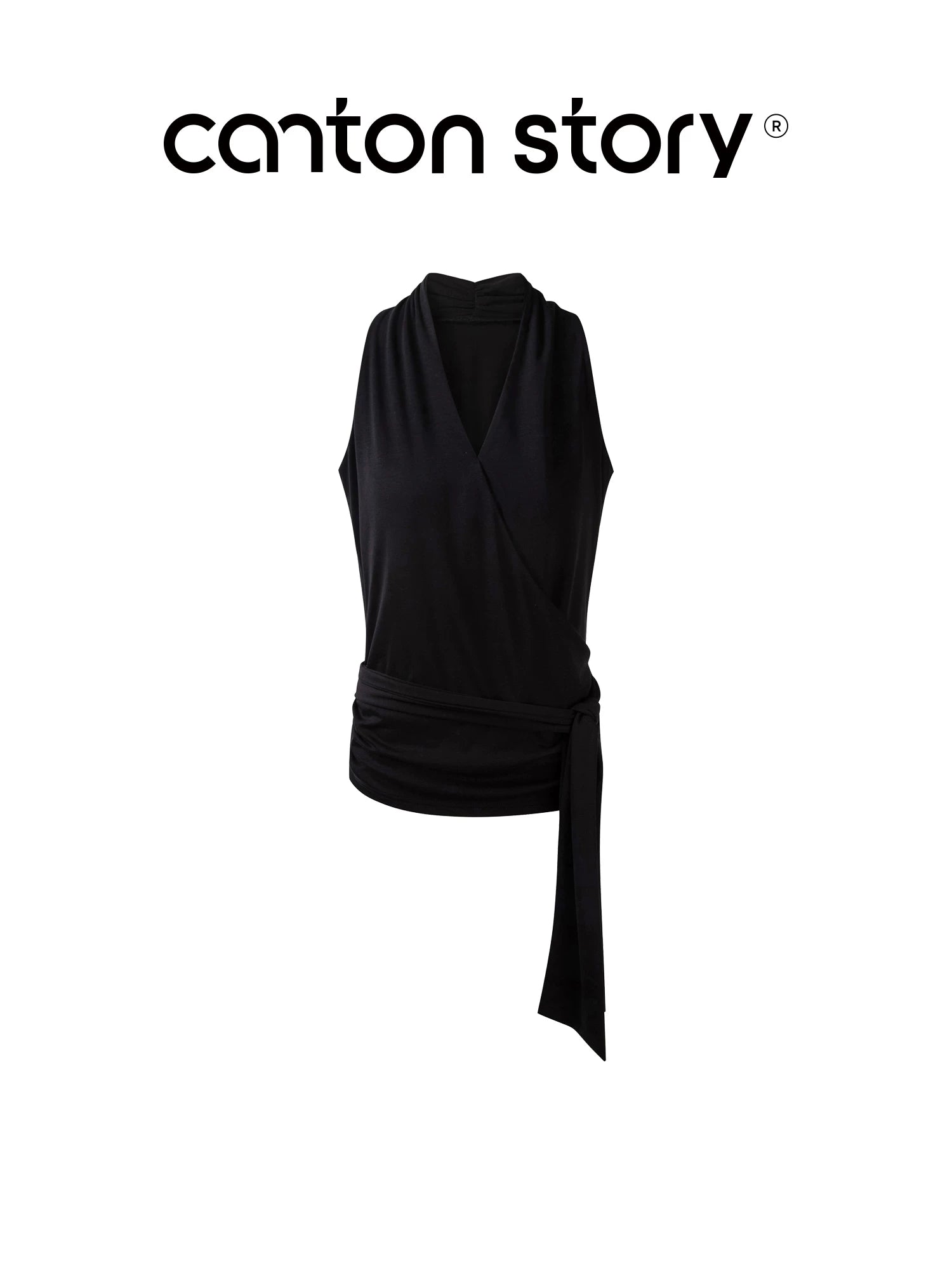 Cantonstory Temperament V-neck Neck Sleeveless Suspender