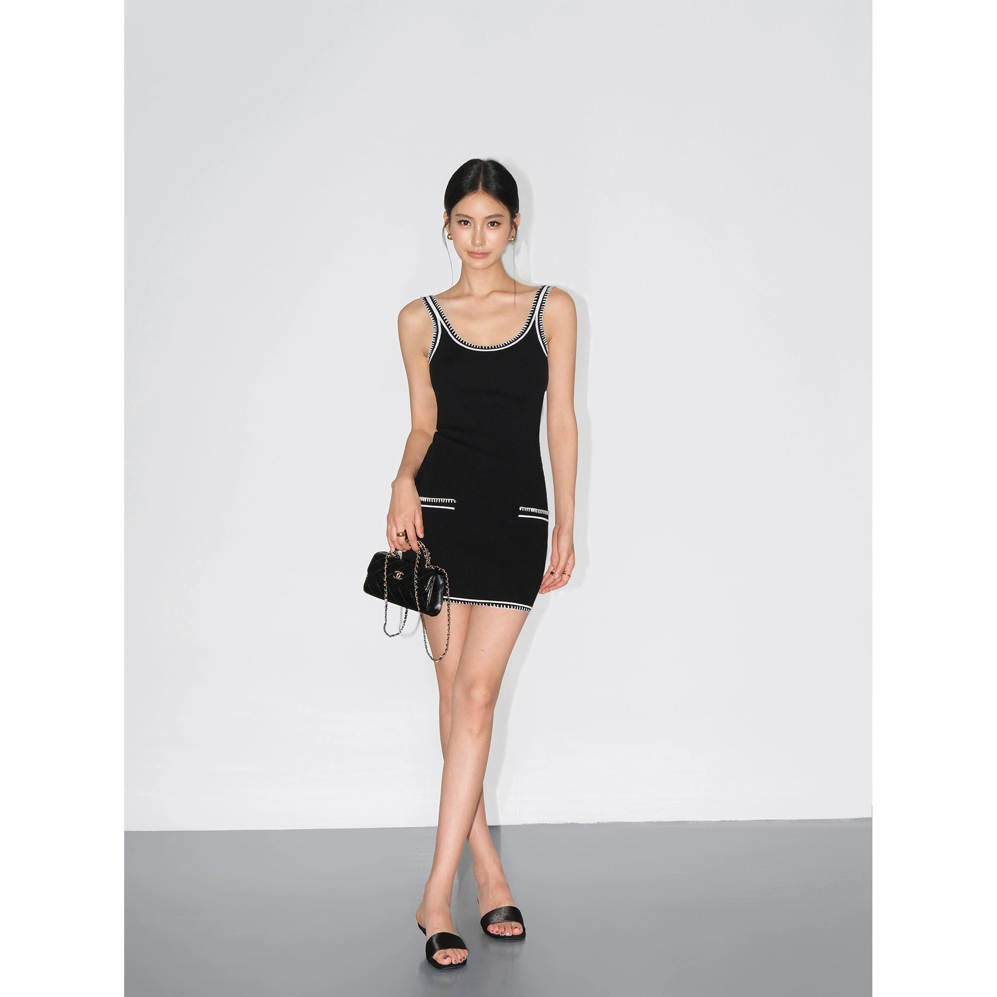 NEVA HU Sexy Halter-knit Dress