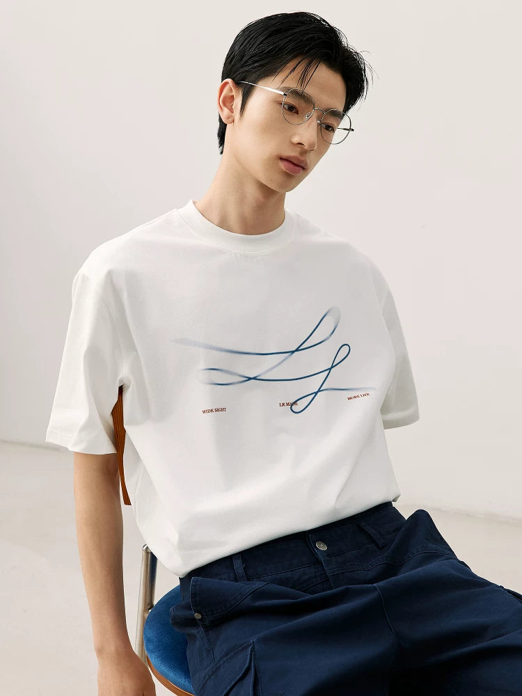 LR Cool Motion Line Pattern Loose Tee