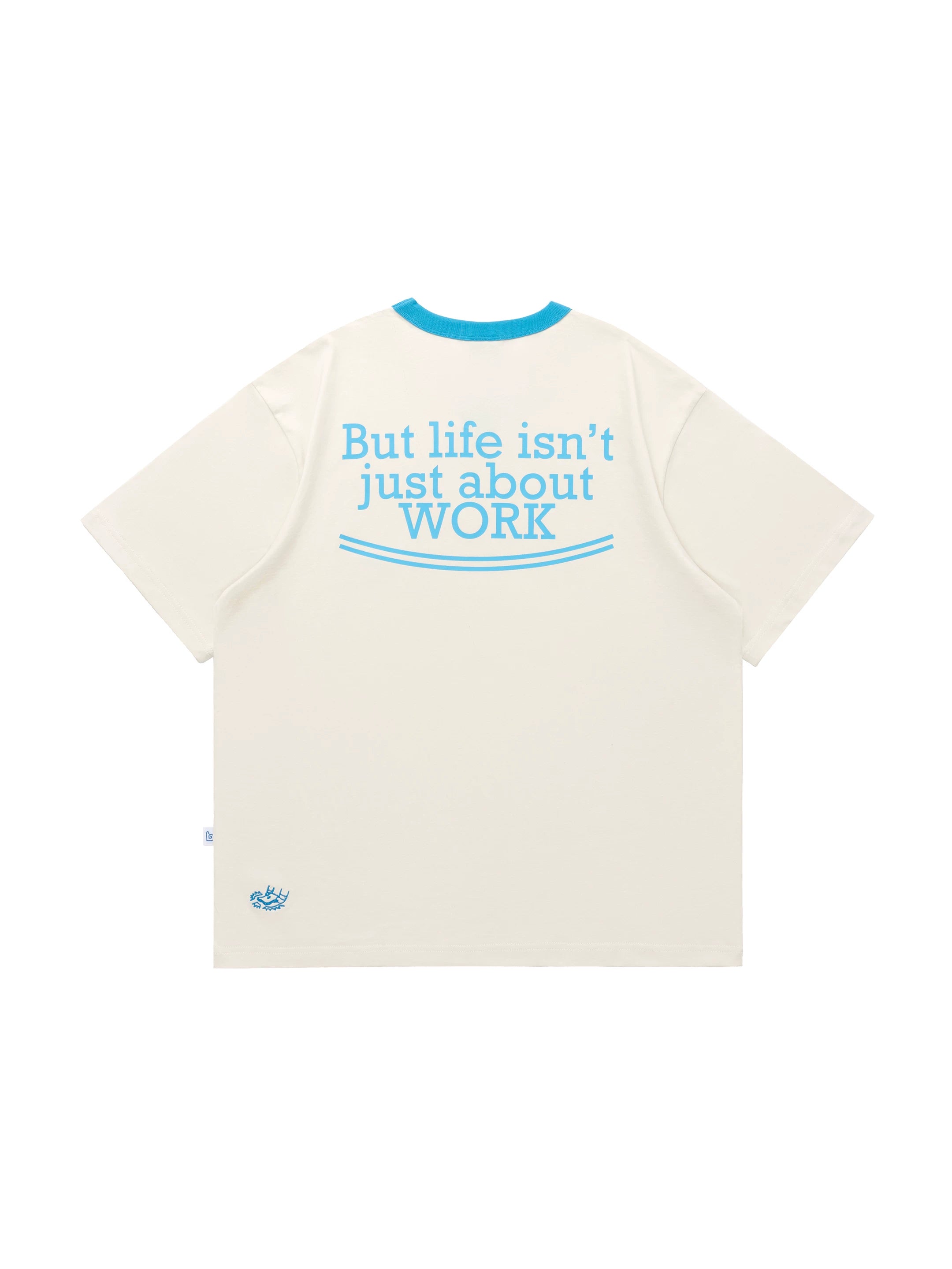 BENT IDEA Casual Color Matching Collar Versatile Tee