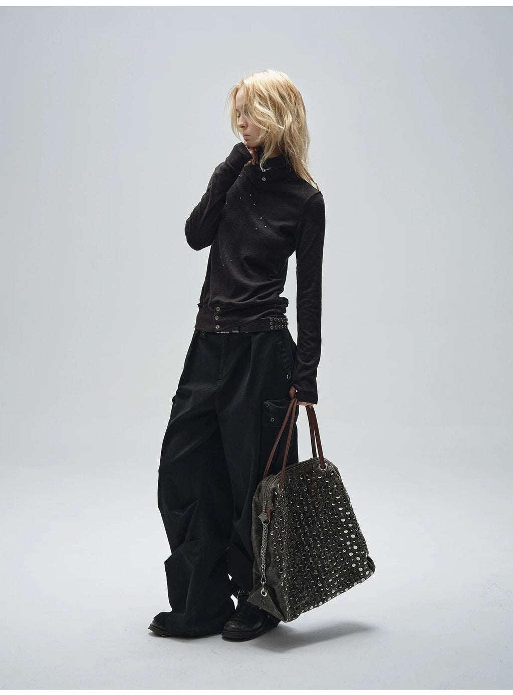 WearAndtear Turtleneck Rough Edge Hot Diamond Long Sleeve