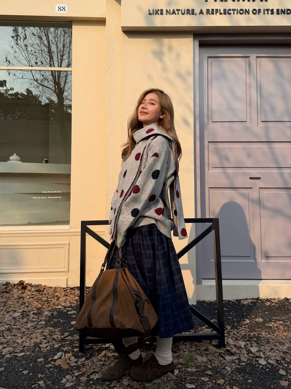CCYE Polka Dot Lazy Wind with Scarf Sweater