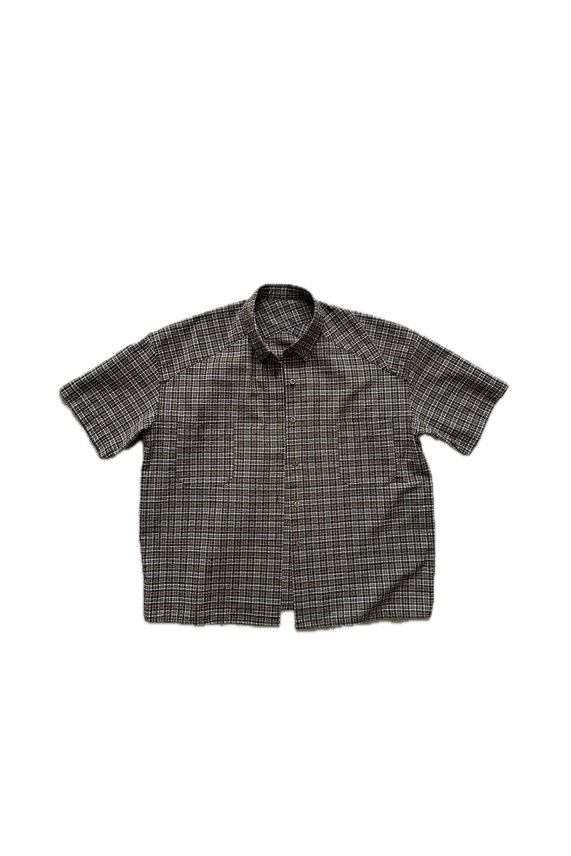 LIBERAFIT Seersucker Plaid Short-sleeved Shirt
