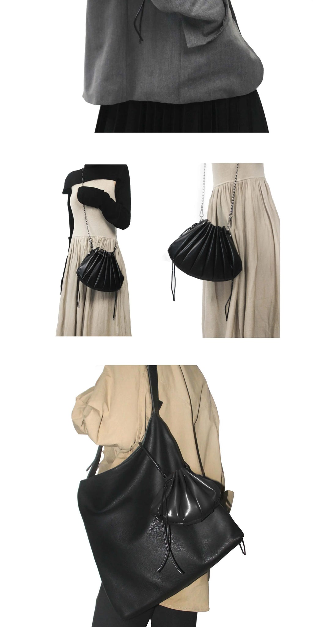 Heelwood Pleated Armpit Messenger Bag