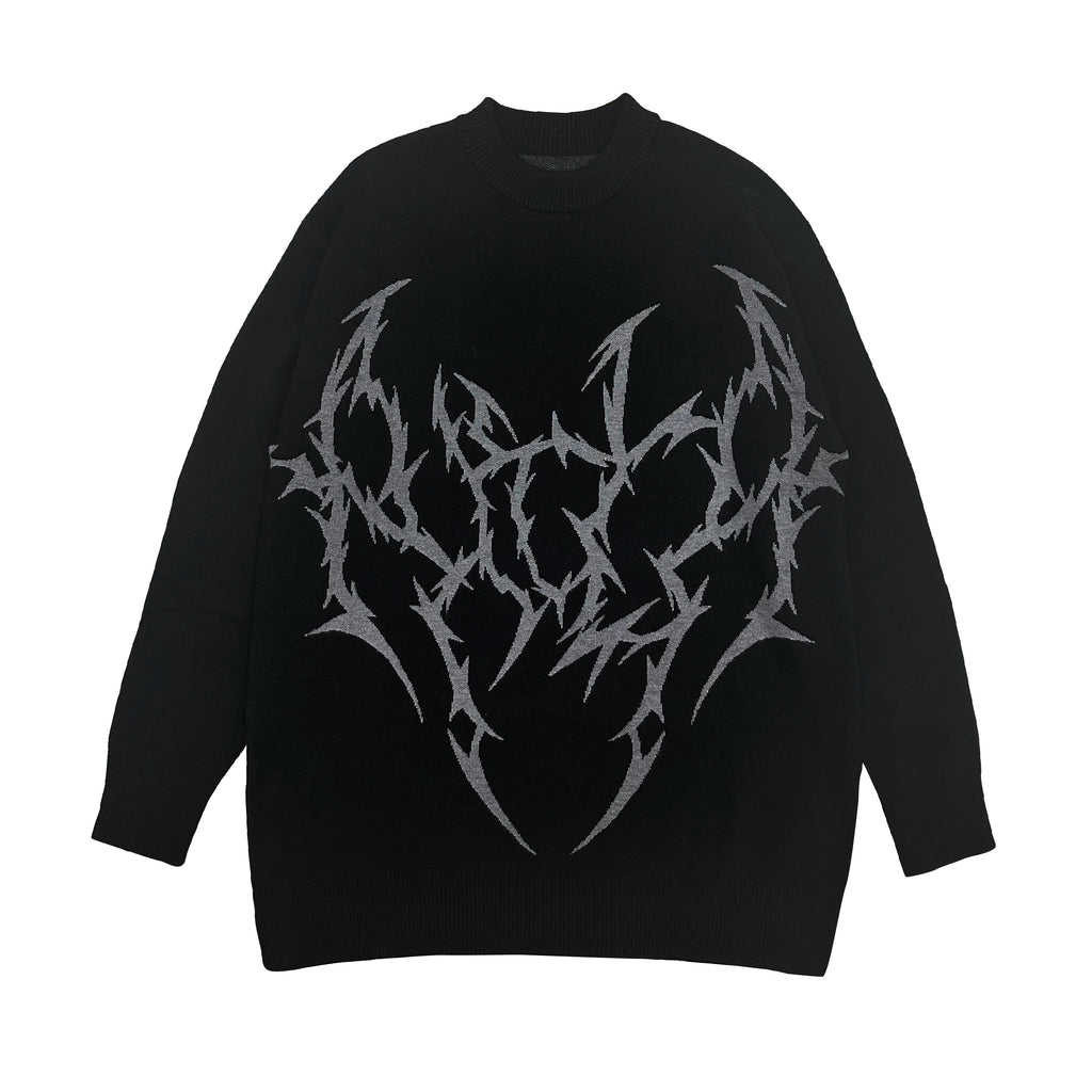 WETBODY Loose Crew Neck Casual Sweater
