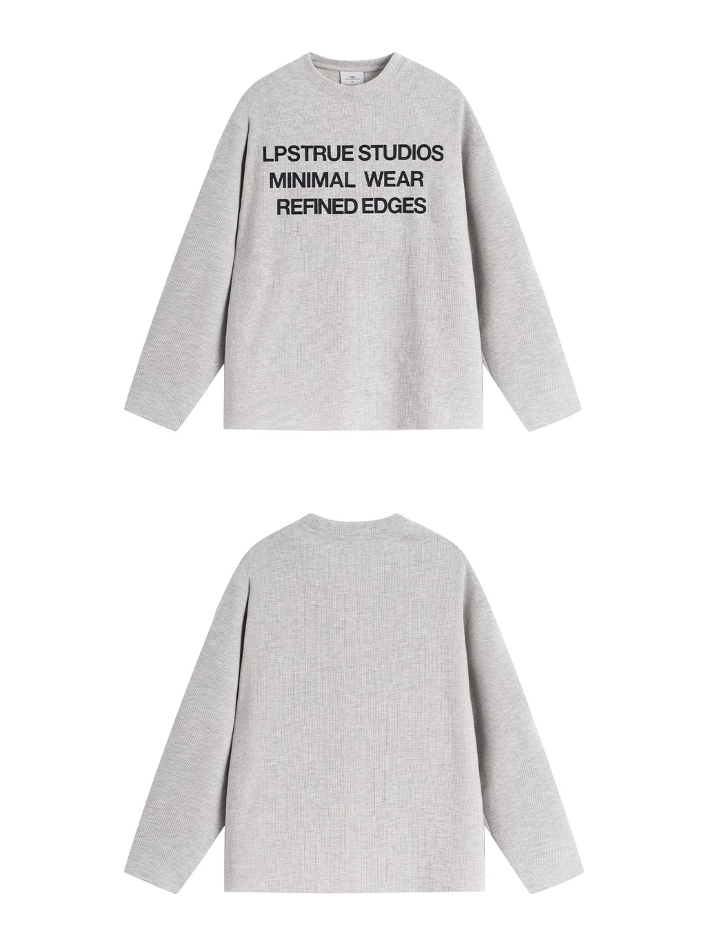 Loopsoon Monogram Print with Loose Relaxed Long Sleeves
