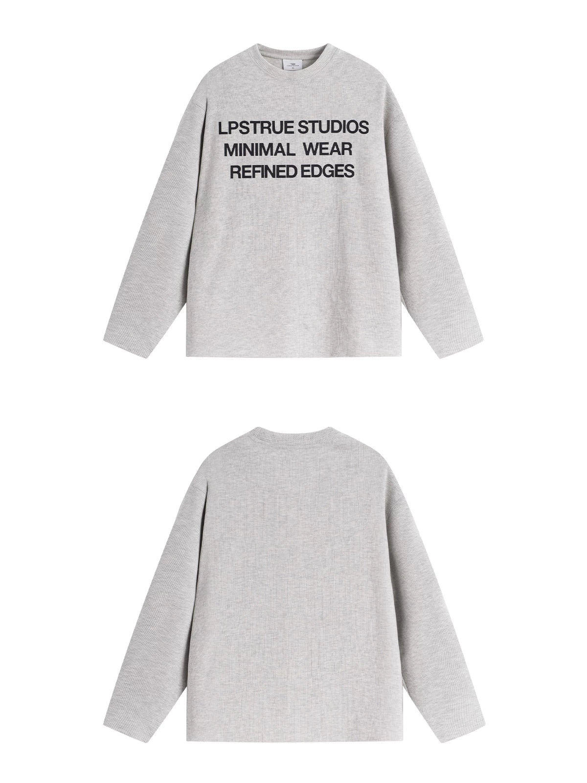 Loopsoon Monogram Print with Loose Relaxed Long Sleeves