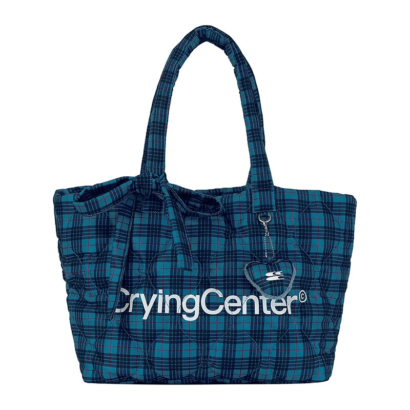 CryingCenter Vintage Checked Tote Bag