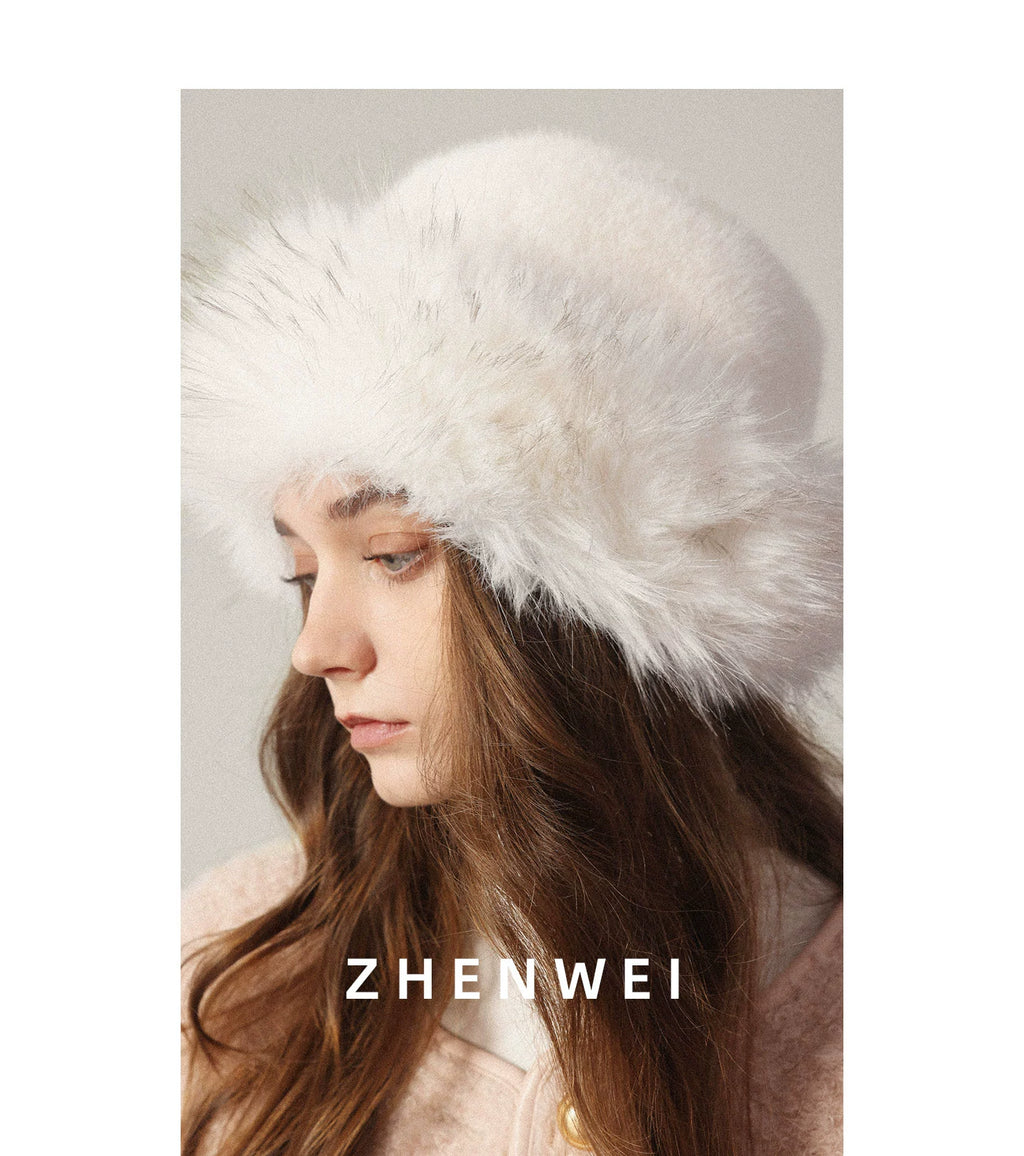 ZHENWEI Plush Bucket Hat