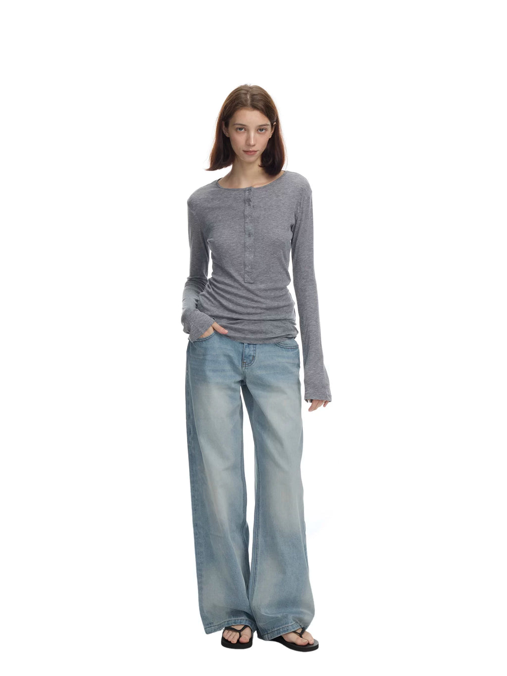 Veryrareme Low-rise Wide-leg Jeans