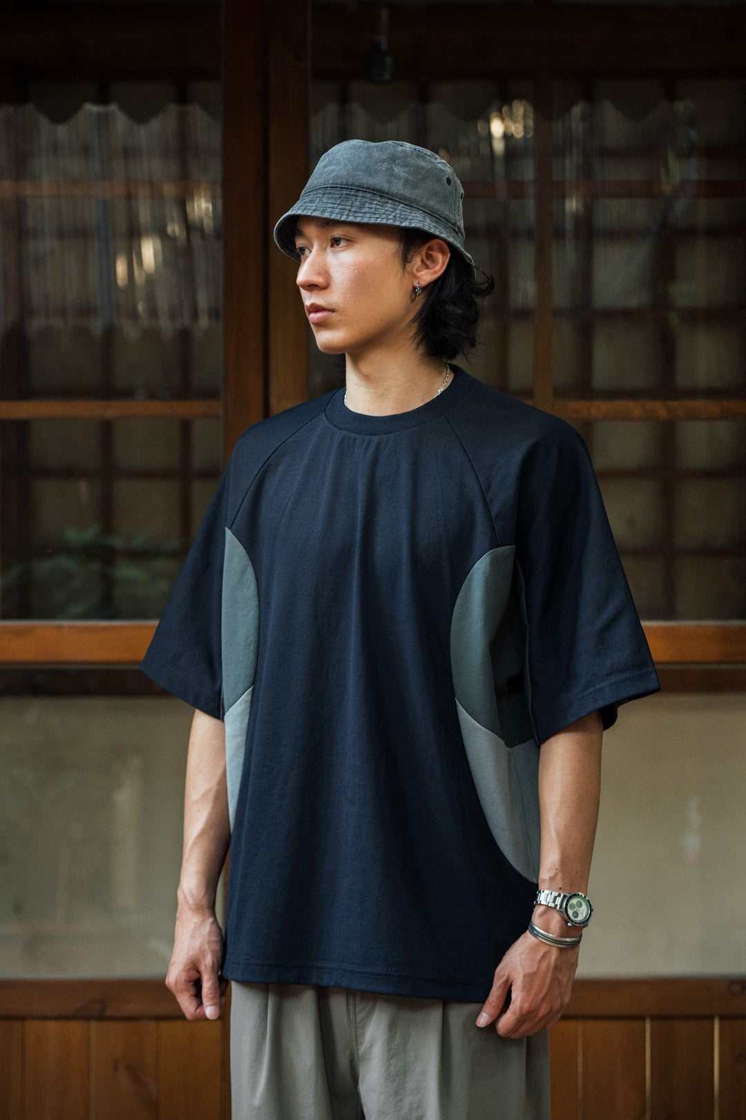 FGSS Cool Feeling Quick Drying Sports Contrasting Splicing Tee