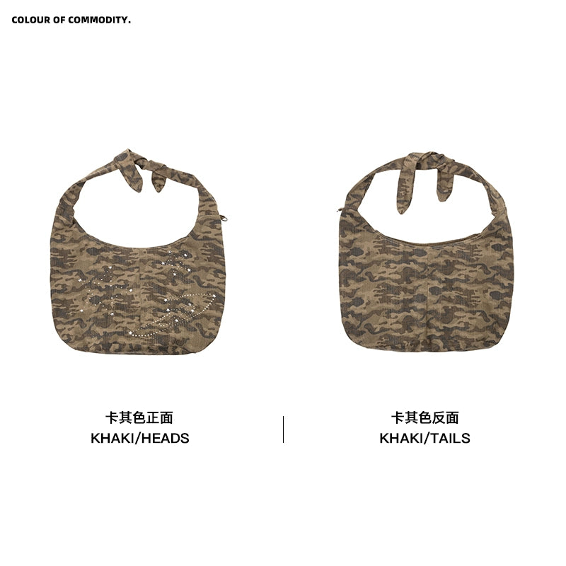 NewJNXS Camouflage Hot Diamond Large Capacity Stray Bag