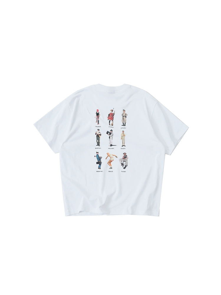 LIVINGTOWN Behind Fun Print Casual Loose Tee