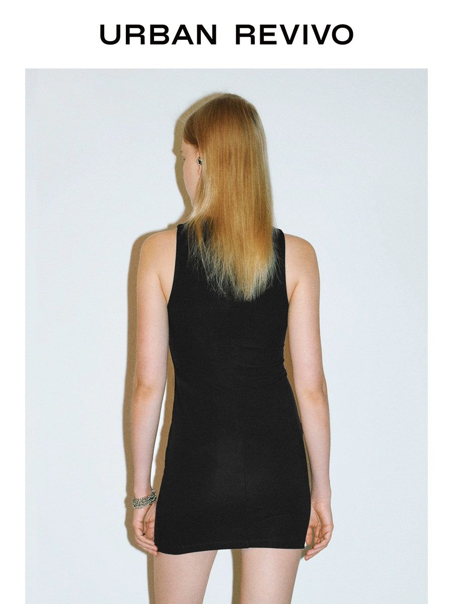 URBAN REVIVO Commuter Slim Skinny Sleeveless Dress