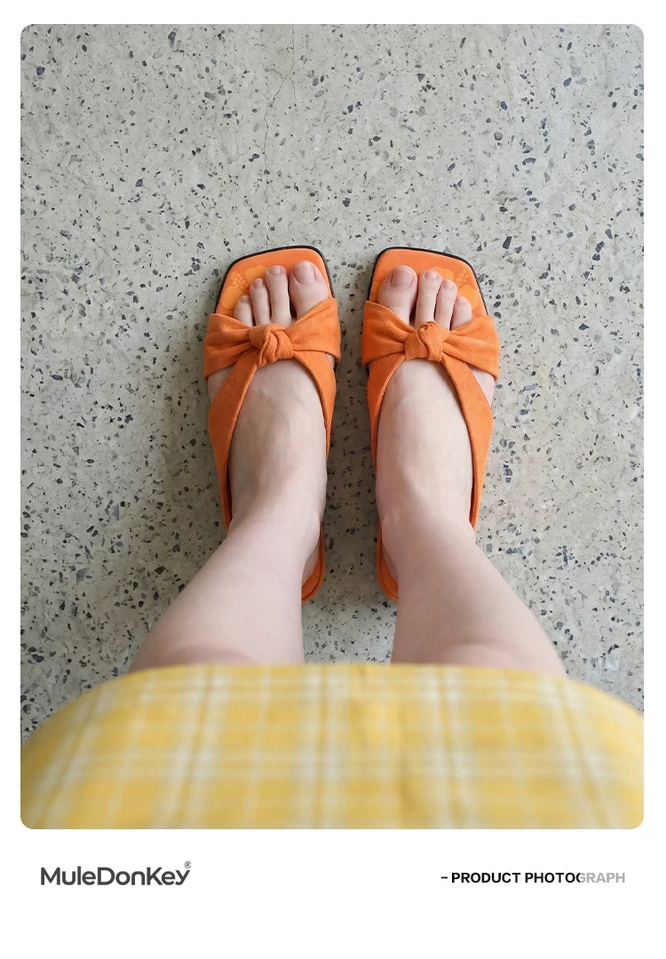 Donkey Wedges with Bow and Sandals