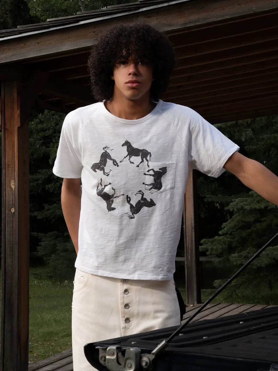 FTS Casual Shoulder Sleeve Printed Tee